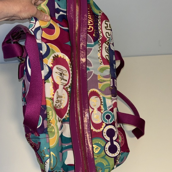 Y2K Coach Poppy Pop C Travel Weekender Bag - Picture 9 of 11